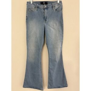 Hollister Womens Denim Jeans High Rise Flare Size W30 L 31 11R Light Wash